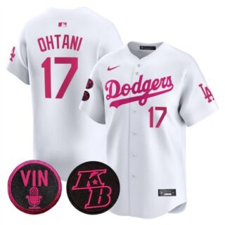 Men's Los Angeles Dodgers #17 Shohei Ohtani White 2026 Mother's Day Vapor Premier Limited Stitched Baseball Jersey