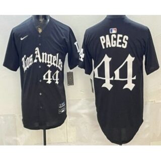 Men's Los Angeles Dodgers #44 Andy Pages Black Gothic Edition Vapor Premier Limited Stitched Jersey