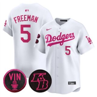 Men's Los Angeles Dodgers #5 Freddie Freeman White 2026 Mother's Day Vapor Premier Limited Stitched Baseball Jersey