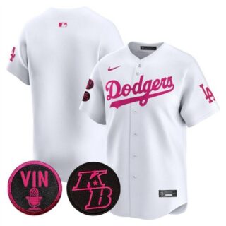 Men's Los Angeles Dodgers Blank White 2026 Mother's Day Vapor Premier Limited Stitched Baseball Jersey