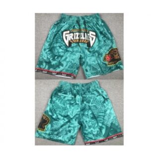 Men's Memphis Grizzlies Aqua Shorts (Run Small)