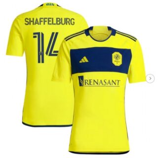Men's Nashville SC Jacob Shaffelburg adidas Yellow 2024 The 615 Kit Replica Player Jersey