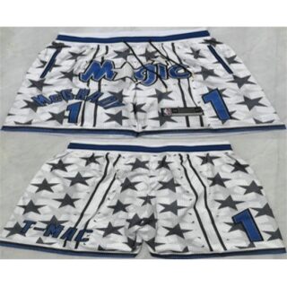 Men's Orlando Magic #1 Penny Hardaway White 2025 Shorts