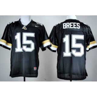 Men's Purdue Boilermakers #15 Drew Brees Black Jersey