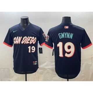 Men's San Diego Padres #19 Tony Gwynn Obsidian 2026 City Connect Stadium Stitched Baseball Jersey