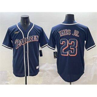 Men's San Diego Padres #23 Fernando Tatis Jr. Navy Stitched Baseball Jersey