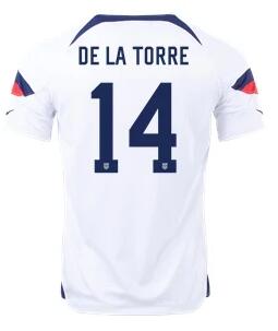 Men's United States 14# white Soccer Jersey