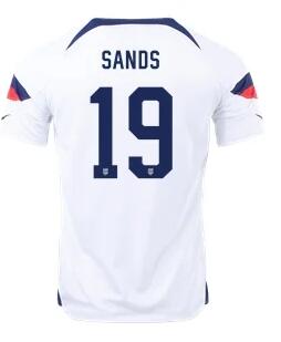 Men's United States 19# white Soccer Jersey