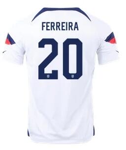 Men's United States 20# white Soccer Jersey