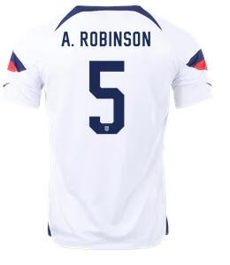 Men's United States 5# white Soccer Jersey