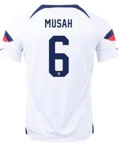 Men's United States 6# white Soccer Jersey
