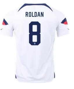 Men's United States 8# ROLDAN white Soccer Jersey