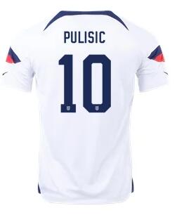 Men's United States Pulisic #10 White Soccer Jersey