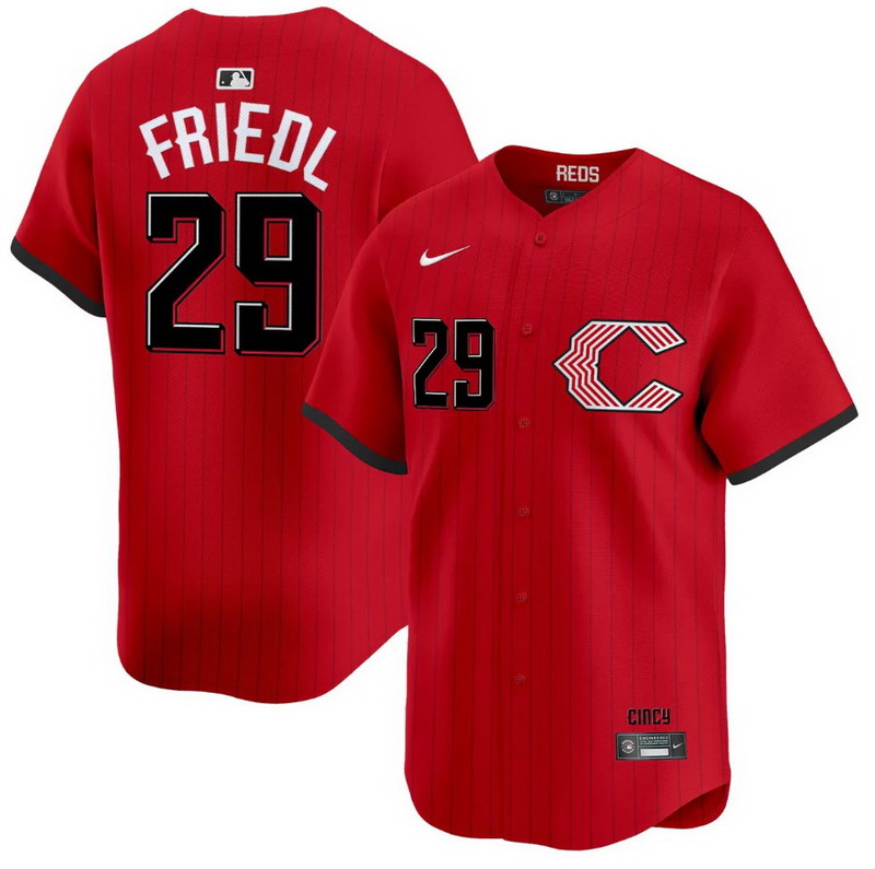 Men's #29 TJ Friedl Cincinnati Reds 2026 City Connect Vapor Premier Limited Jersey - All Stitched