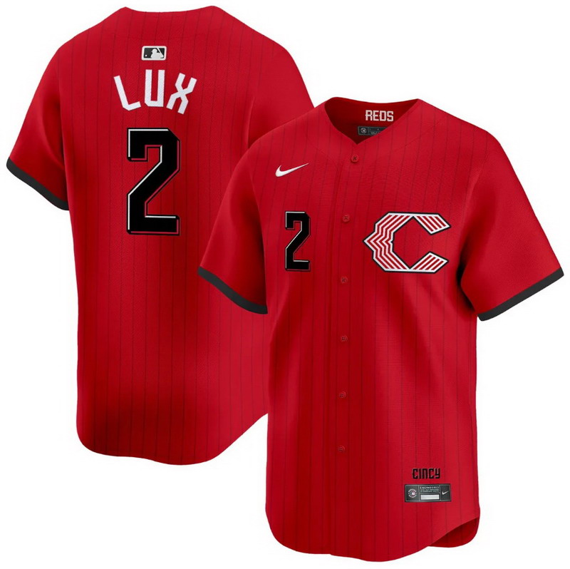 Men's #2 Gavin Lux Cincinnati Reds 2026 City Connect Vapor Premier Limited Jersey - All Stitched