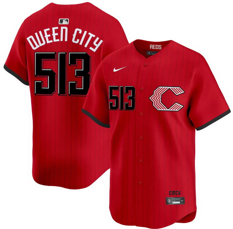 Men's #513 Queen City Cincinnati Reds 2026 City Connect Vapor Premier Limited Jersey - All Stitched