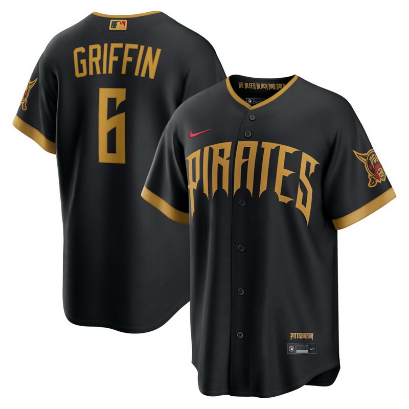 Men's Konnor Griffin #6 Pittsburgh Pirates 2026 City Connect Stadium Jersey Black