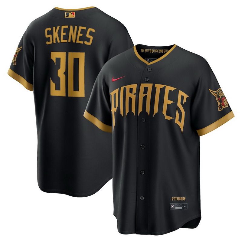 Men's Paul Skenes #30 Pittsburgh Pirates 2026 City Connect Stadium Jersey Black