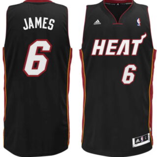 Men's Miami Heat LeBron James #6 Swingman Performance Black Jersey