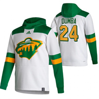 Minnesota Wild #24 Matt Dumba Reverse Retro Pullover Hoodie White
