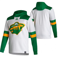 Minnesota Wild Blank Reverse Retro Pullover Hoodie White