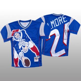NFL New England Patriots #24 Stephon Gilmore Blue Men's Mitchell & Nell Big Face Fashion Limited NFL Jersey