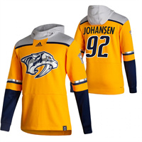Nashville Predators #92 Ryan Johansen Reverse Retro Pullover Hoodie Gold