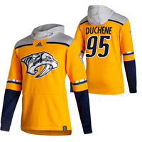 Nashville Predators #95 Matt Duchene Reverse Retro Pullover Hoodie Gold