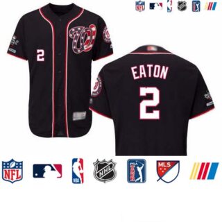 Nationals #2 Adam Eaton Navy Blue Flexbase Authentic Collection 2019 World Series Champions Stitched Baseball Jersey
