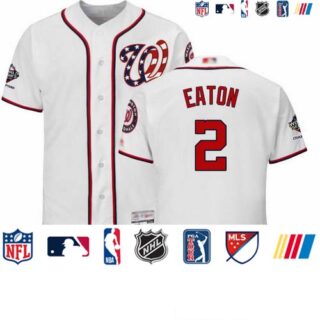 Nationals #2 Adam Eaton White Flexbase Authentic Collection 2019 World Series Champions Stitched Baseball Jersey