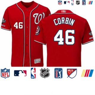 Nationals #46 Patrick Corbin Red Flexbase Authentic Collection 2019 World Series Champions Stitched Baseball Jersey