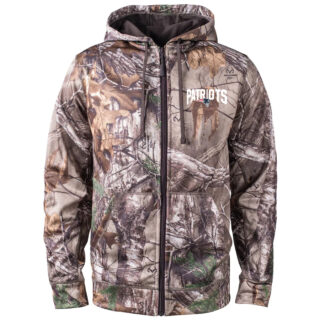 New England Patriots 2020 NFL Men's Realtree Camo Full-Zip Hoodie