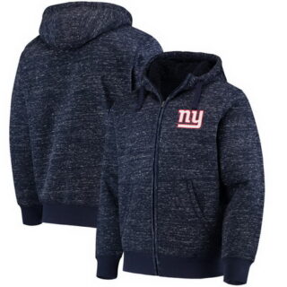 New York Giants G III Sports By Carl Banks Discovery Sherpa Full Zip Jacket Heathered Navy