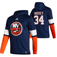New York Islanders #34 Thomas Hickey Reverse Retro Pullover Hoodie Navy