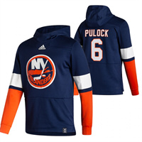 New York Islanders #6 Ryan Pulock Reverse Retro Pullover Hoodie Navy