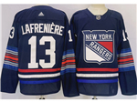 New York Rangers #13 Alexis Lafreniere Navy Alternate Jersey