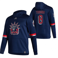 New York Rangers #8 Jacob Trouba Reverse Retro Pullover Hoodie Navy