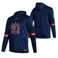 New York Rangers Blank Reverse Retro Pullover Hoodie Navy