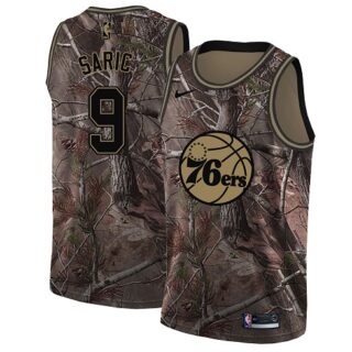 Nike 76ers #9 Dario Saric Camo Women's NBA Swingman Realtree Collection Jersey