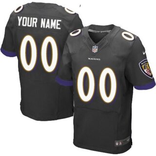 Nike Baltimore Ravens Elite Black Alternate Men's Jersey NFL Customized jerseys