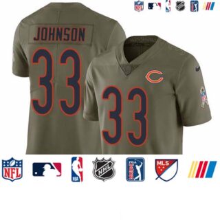 Nike Bears #33 Jaylon Johnson Olive Men's Stitched NFL Limited 2017 Salute To Service Jersey