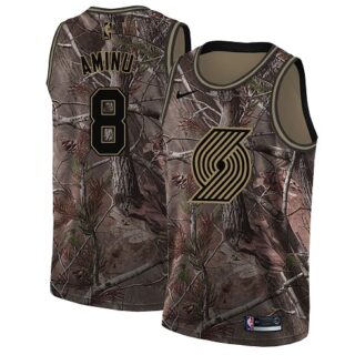 Nike Blazers #8 Al-Farouq Aminu Camo Youth NBA Swingman Realtree Collection Jersey