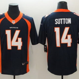 Nike Broncos 14 Courtland Sutton Navy Alternate Vapor Untouchable Limited Jersey