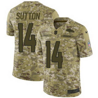 Nike Broncos #14 Courtland Sutton Camo Men's Stitched NFL Limited 2018 Salute To Service Jersey
