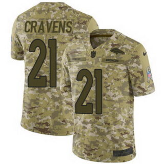 Nike Broncos #21 Su'a Cravens Camo Youth Stitched NFL Limited 2018 Salute to Service Jersey
