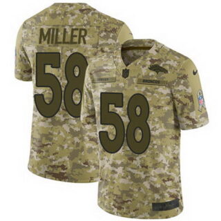 Nike Broncos #58 Von Miller Camo Youth Stitched NFL Limited 2018 Salute to Service Jersey