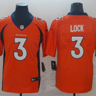 Nike Broncos 3 Drew Lock Orange Vapor Untouchable Limited Jersey