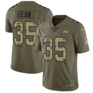 Nike Buccaneers #35 Jamel Dean Olive Camo Men's Stitched NFL Limited 2017 Salute To Service Jersey