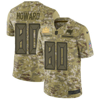 Nike Buccaneers #80 O. J. Howard Camo Men's Super Bowl LV Champions Patch Stitched NFL Limited 2018 Salute To Service Jersey
