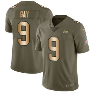 Nike Buccaneers #9 Matt Gay Olive Gold Men's Stitched NFL Limited 2017 Salute To Service Jersey